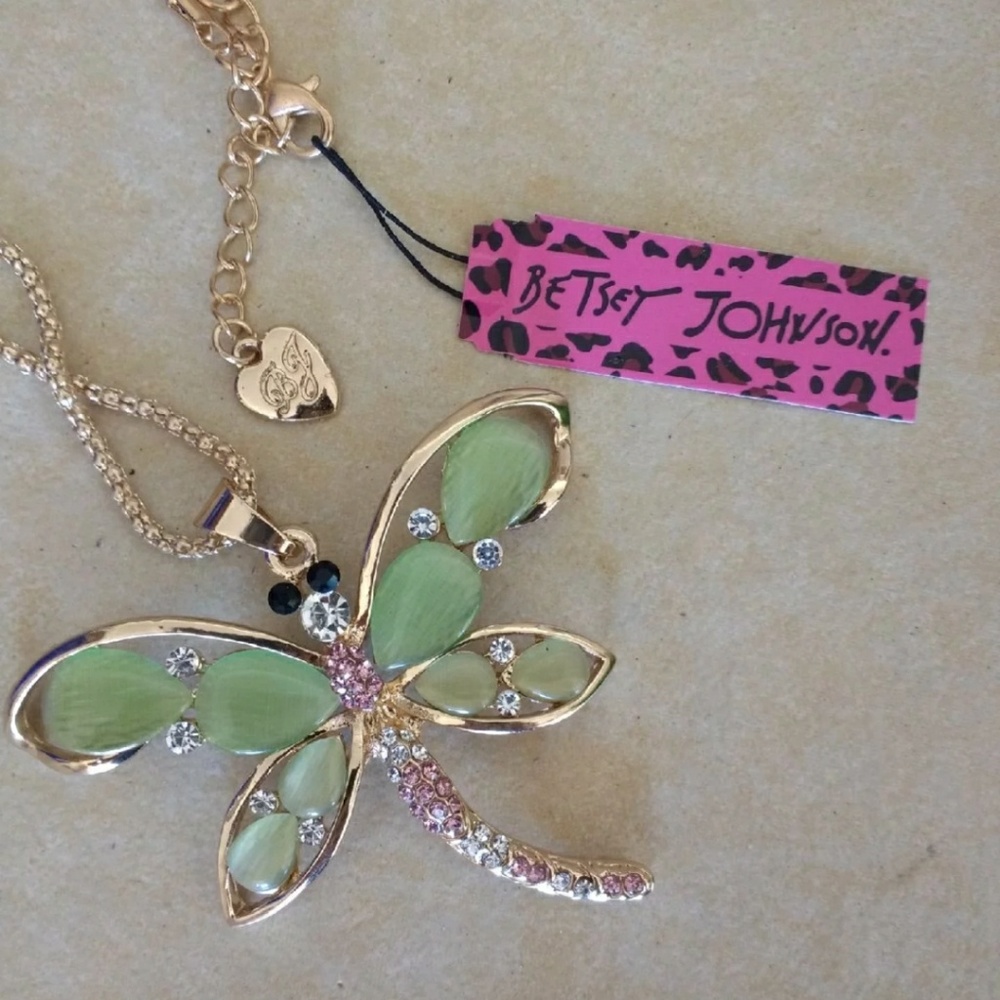 Betsey Johnson Dragonfly Necklace NWT